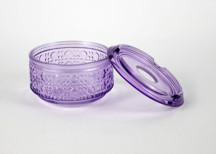 Inde Cenicero Agua Vidrio Textura Relieve 11.4x11.4x7.4 cm (24 Unidades)