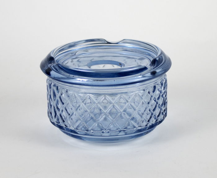 Inde Cenicero Agua Vidrio Textura Relieve 11.4x11.4x7.4 cm (24 Unidades)