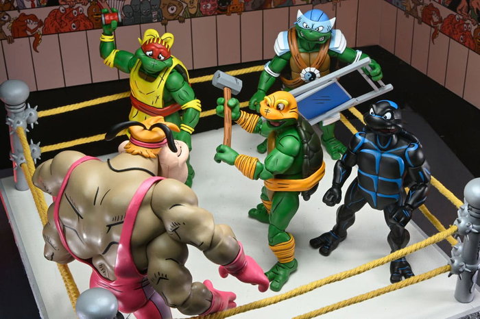 Tortugas Ninja (Archie Comics) Figuras Paquete de 4 Stump Wrestling Turtles 18 cm