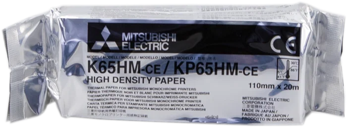 Mitsubishi KP65HM-CE Rollo Papel Térmico 110mm x 20m Blanco
