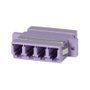 VALUE Adaptador de fibra óptica LC cuádruple OM4 PB