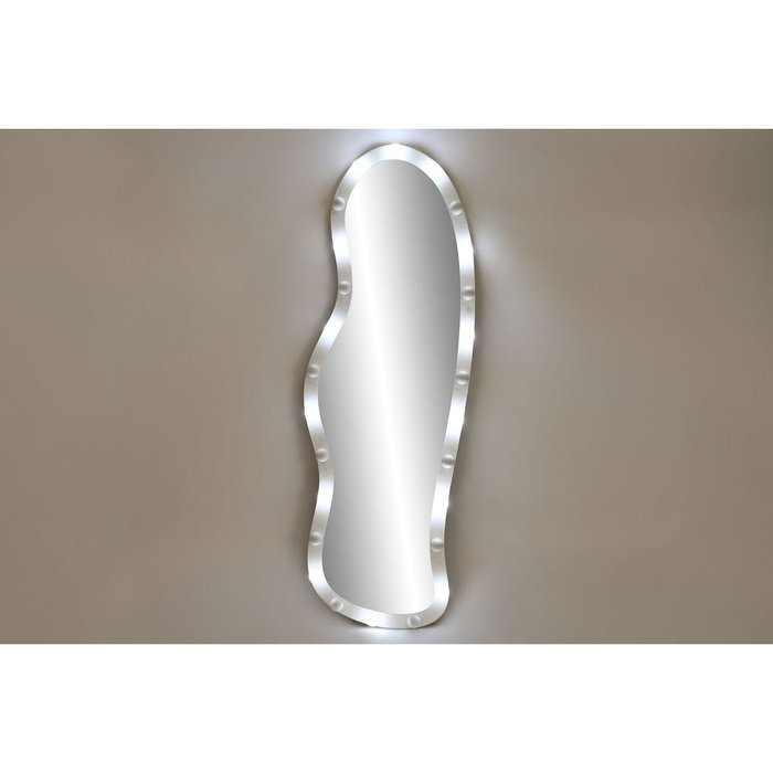 DKD Home Decor Espejo Moderno Blanco Metal LED 7.5 x 168 x 56.5 cm DKD Home Decor Espejo Moderno Blanco Metal LED 7.5 x 168 x 56.5 cm