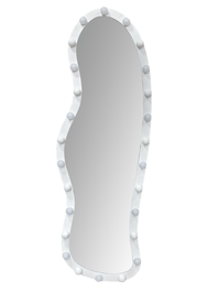 DKD Home Decor Espejo LED Metal 56,5x7,5x168 Bombillas Blanco