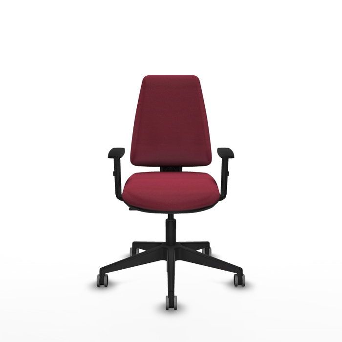 PIQUERAS Y CRESPO Silla de oficina Elche Granate con Brazos 1D