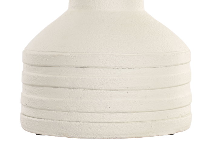 DKD Home Decor Jarrón de Terracota y Ratán con Asas Blanco
