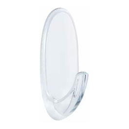 3M Command Gancho Mediano Transparente 17091clr - 2 Ud. + 4 Tiras, 25 x 60 x 25 mm, 900 g Máx.