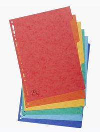 Exacompta Separadores Nature Future Cartulina Lustrada 225 gr A4 6 Posiciones Colores