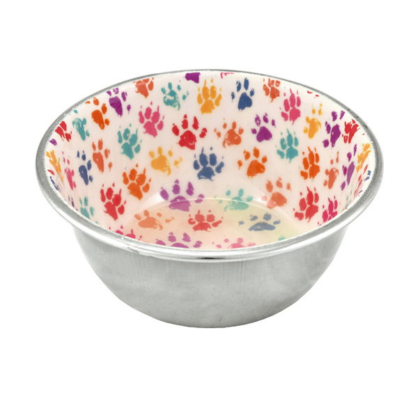 Nayeco Comedero Inox Huella Multicolor 450ml Nayeco Comedero Inox Huella Multicolor 450ml