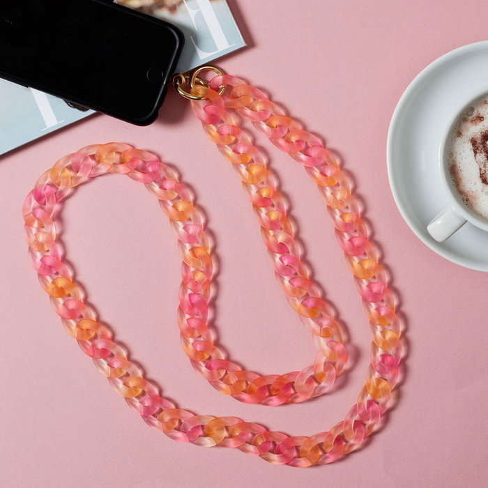 Be Mix Correa Bandolera Móvil Eslabón Pour Elle - Negro, Concha, Leopardo, Golosina - Cadena Grande Desmontable 120cm