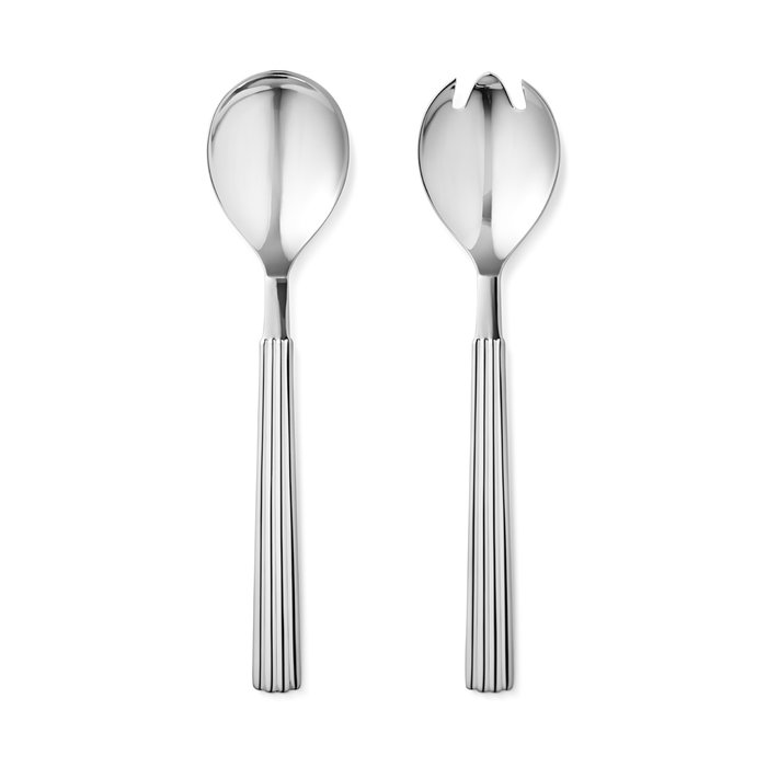 Georg Jensen Cubiertos Ensalada Acero Inoxidable 4 Unidades 23 cm Georg Jensen Cubiertos Ensalada Acero Inoxidable 4 Unidades 23 cm
