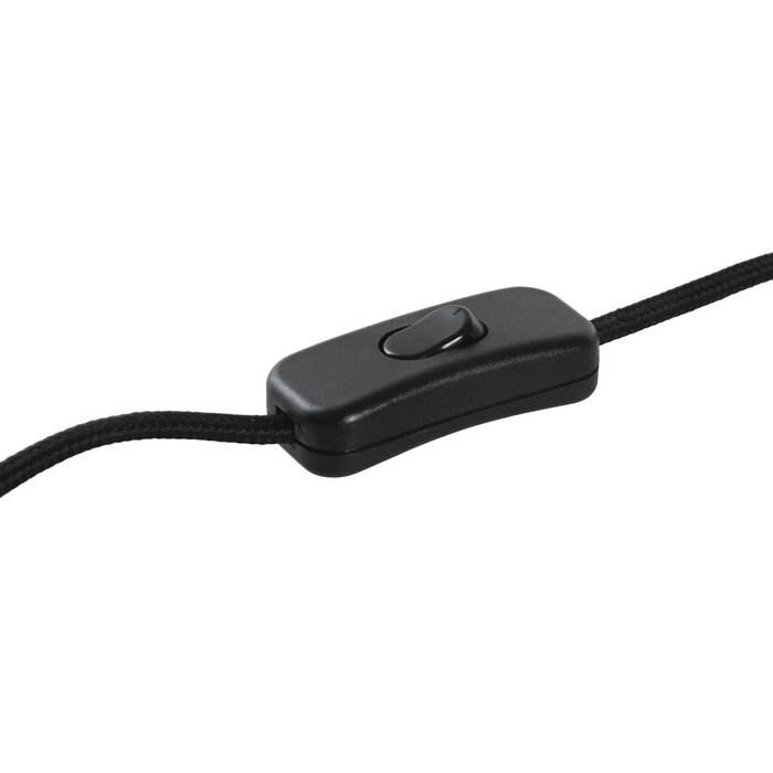 DKD Home Decor Lámpara de Sobremesa Metal y Poliéster Bucle Blanco y Negro