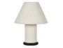 DKD Home Decor Lámpara de Sobremesa Metal y Poliéster Bucle Blanco y Negro