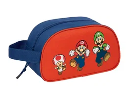 Neceser de Viaje Super Mario Mamma mia Rojo Azul marino 26 x 15 x 12 cm