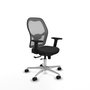 PIQUERAS Y CRESPO Silla de oficina Jorquera con mecanismo Sincro/Traslack Negro y Gris