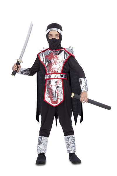 My Other Me Disfraz Ninja Dragon Armadura Con Capa Talla 5-6 Y My Other Me Disfraz Ninja Dragon Armadura Con Capa Talla 5-6 Y