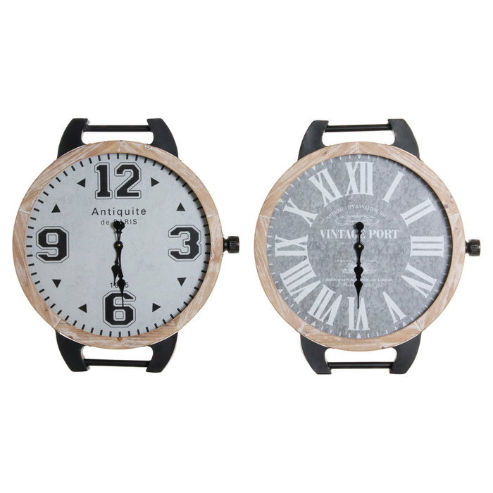 DKD Home Decor Reloj de Pared Metal y Cristal 65x7x74 cm Pack de 2 Surtido DKD Home Decor Reloj de Pared Metal y Cristal 65x7x74 cm Pack de 2 Surtido