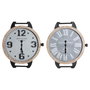 DKD Home Decor Reloj de Pared Metal y Cristal 65x7x74 cm Pack de 2 Surtido