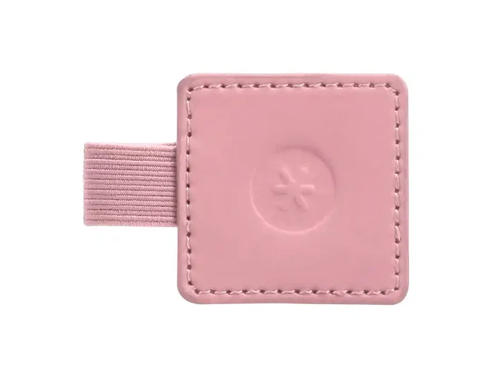 Antartik Portaboligrafos Autoadhesivo Rosa PU 40x40 mm con Banda Elástica