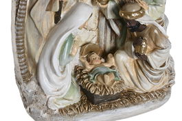 DKD Home Decor Nacimiento Navidad Tradicional Multicolor Resina 18 x 25.5 x 9 cm (2 Unidades)