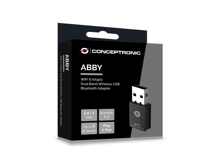 Conceptronic ABBY26B WiFi 6 AX900 Dual Band USB y Bluetooth