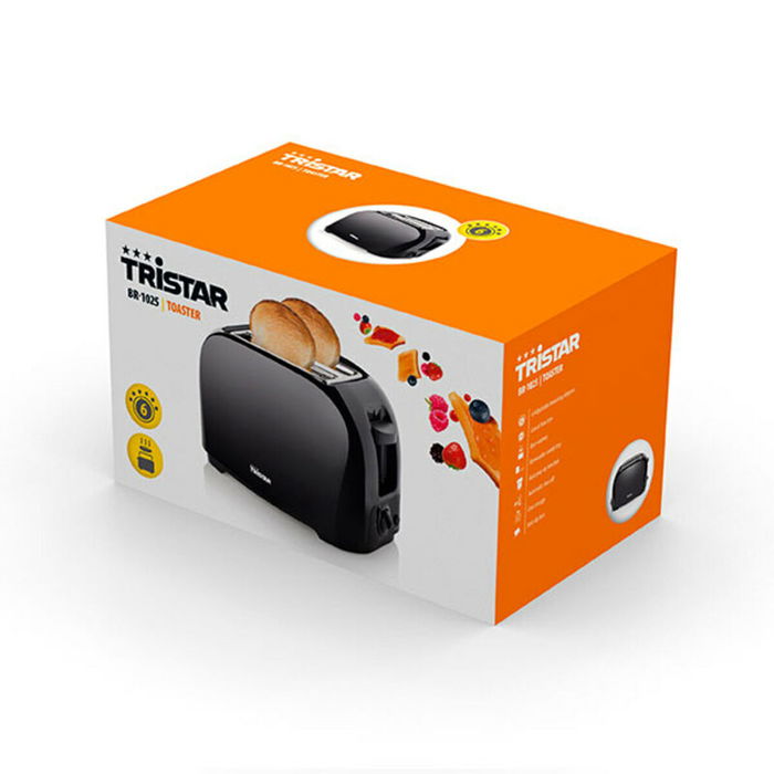 Tostadora Tristar BR-1025 Tostadora Negro 800 W