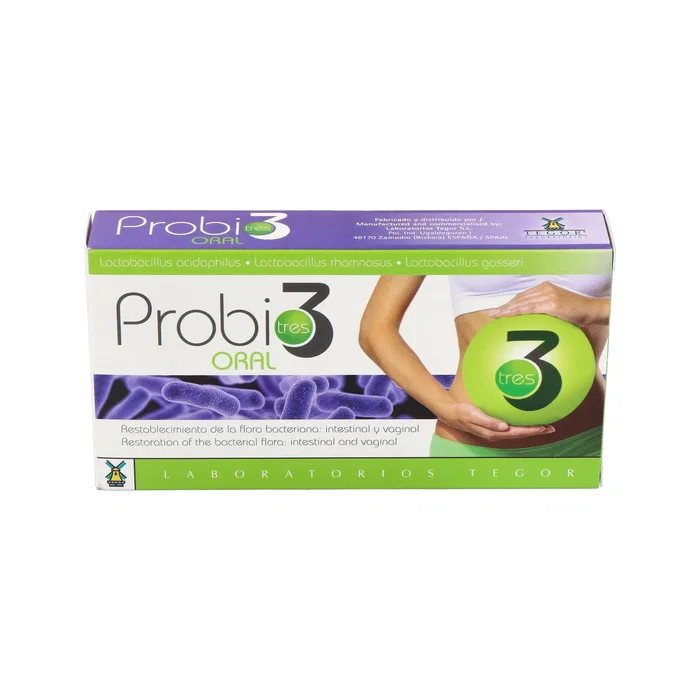 TEGOR Probio3 Oral Probiótico 40 Cápsulas para Flora Intestinal y Vaginal, Ref. Probio3 Oral 40Cap. TEGOR Probio3 Oral Probiótico 40 Cápsulas para Flora Intestinal y Vaginal, Ref. Probio3 Oral 40Cap.