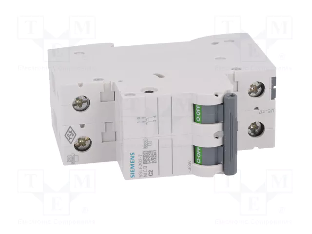 SIEMENS 5SL6202-7 Interruptor magnetotérmico 2A 2 polos C SIEMENS 5SL6202-7 Interruptor magnetotérmico 2A 2 polos C