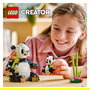 LEGO Creator 31165 Familia de Pandas, Juego de Construcción de Fauna Salvaje con 626 Piezas, para Niños de 8 a 99 Años