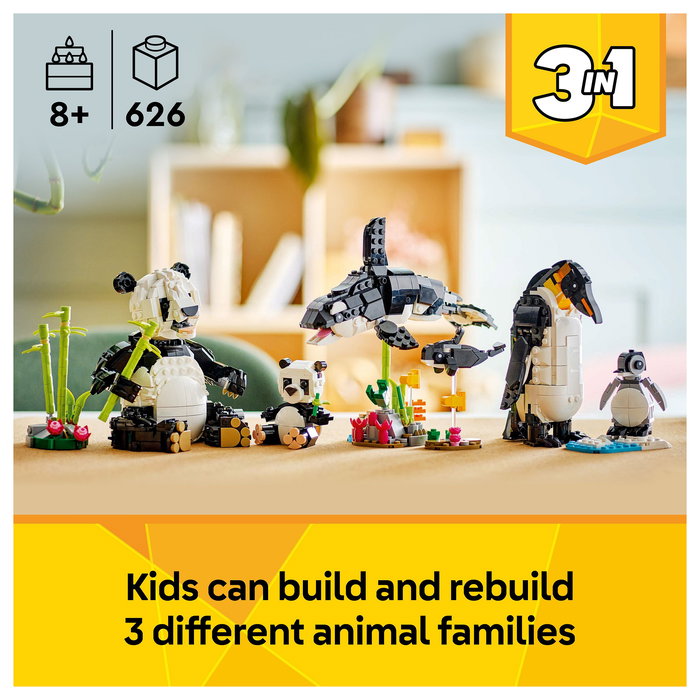 LEGO Creator 31165 Familia de Pandas, Juego de Construcción de Fauna Salvaje con 626 Piezas, para Niños de 8 a 99 Años LEGO Creator 31165 Familia de Pandas, Juego de Construcción de Fauna Salvaje con 626 Piezas, para Niños de 8 a 99 Años