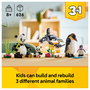 LEGO Creator 31165 Familia de Pandas, Juego de Construcción de Fauna Salvaje con 626 Piezas, para Niños de 8 a 99 Años