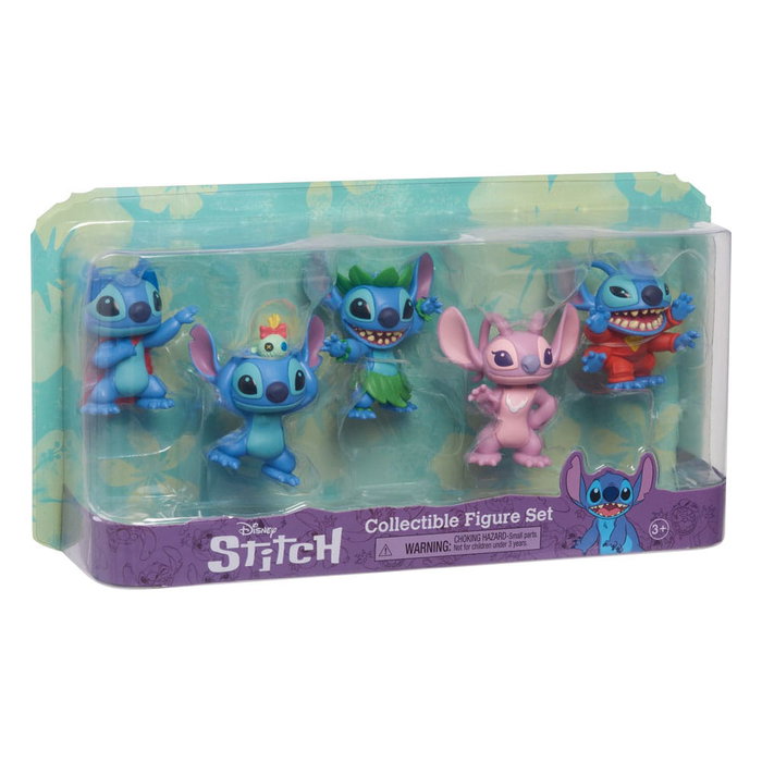 Lilo & Stitch Pack de 5 Minifiguras Stitch Collectible Figure Set 7 cm Lilo & Stitch Pack de 5 Minifiguras Stitch Collectible Figure Set 7 cm