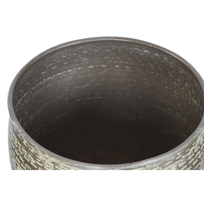 DKD Home Decor Set de 4 Maceteros de Aluminio Patinado Verde Mundra DKD Home Decor Set de 4 Maceteros de Aluminio Patinado Verde Mundra