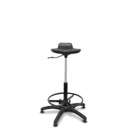 NOWY STYL Taburete Worker Giratorio Negro
