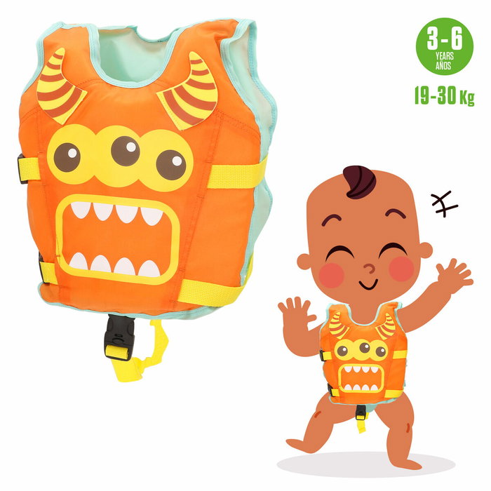 Chaleco salvavidas AquaSport 34 x 37 x 7 cm Naranja (4 Unidades)