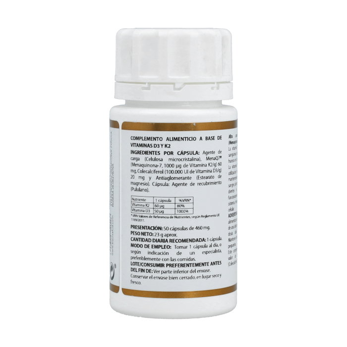 Equisalud Holovit Vitamina D3 2000 UI + K2 50 cápsulas