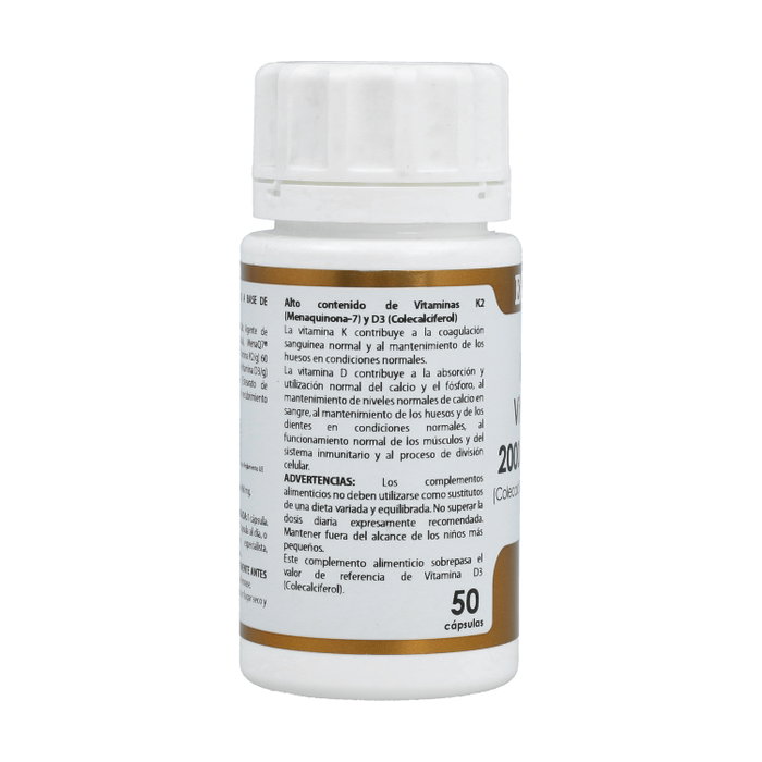 Equisalud Holovit Vitamina D3 2000 UI + K2 50 cápsulas