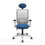 PIQUERAS Y CRESPO Silla de Oficina Zulema Azul Claro y Blanco