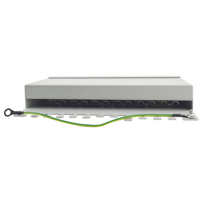 EQUIP 227363 Patch Panel RJ45 Cat6 FTP 12 Puertos Gigabit Ethernet 1U, Blanco - Certificado RoHS