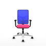 PIQUERAS Y CRESPO Silla de oficina Motilla con mecanismo Sincro, Azul y Rosa