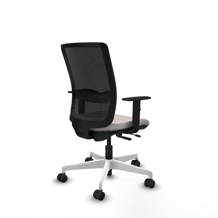 PIQUERAS Y CRESPO Silla de oficina Haches Blanca con Malla Negra