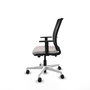 PIQUERAS Y CRESPO Silla de oficina Haches Blanca con Malla Negra