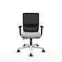 PIQUERAS Y CRESPO Silla de oficina Haches Blanca con Malla Negra