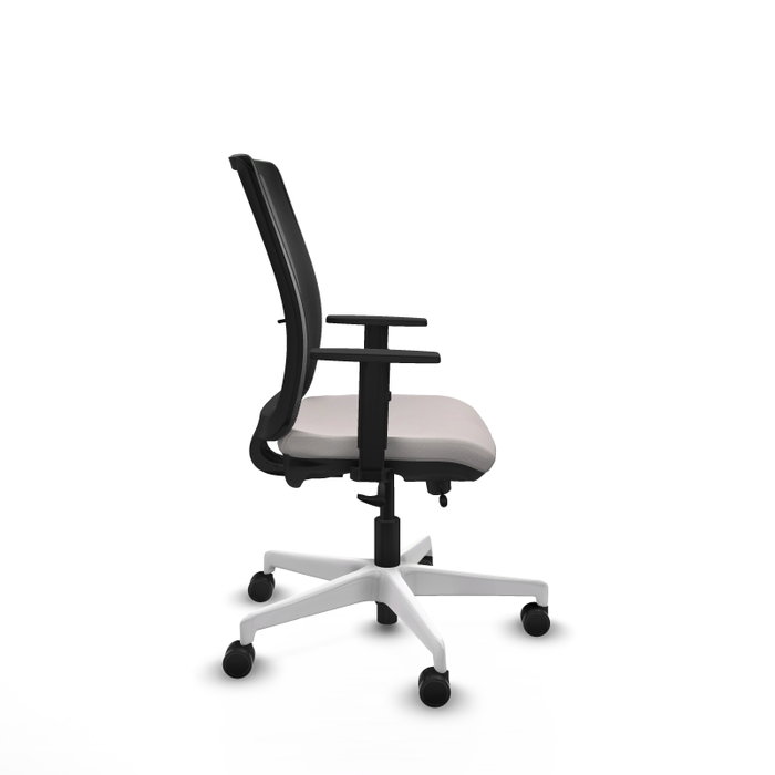 PIQUERAS Y CRESPO Silla de oficina Haches Blanca con Malla Negra