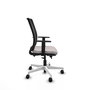 PIQUERAS Y CRESPO Silla de oficina Haches Blanca con Malla Negra