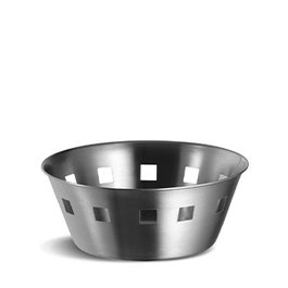 Comas Panera de Acero Inoxidable con Diseño de Lunares, Diámetro 20 cm, Redonda - Orfebrería