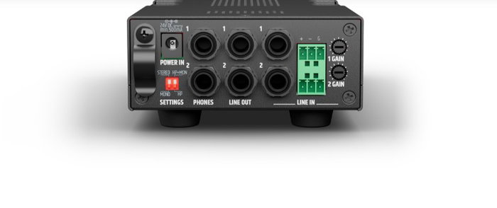 LD Systems Amplificador de Auriculares de 2 Canales Serie Tica LDHPA2 Garantía 5 Años Negro