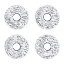 Ecovacs DCC040047 Paño de Mopa Lavable, 4 Piezas, Gris, para Robot Aspirador DEEBOT X5 OMNI y Familia X5
