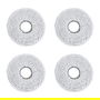 Ecovacs DCC040047 Paño de Mopa Lavable, 4 Piezas, Gris, para Robot Aspirador DEEBOT X5 OMNI y Familia X5