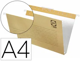 Gio Carpeta Colgante Din A4 Cristal Kraft Bicolor Eco Lomo 30 mm con Visor Superior Reforzada