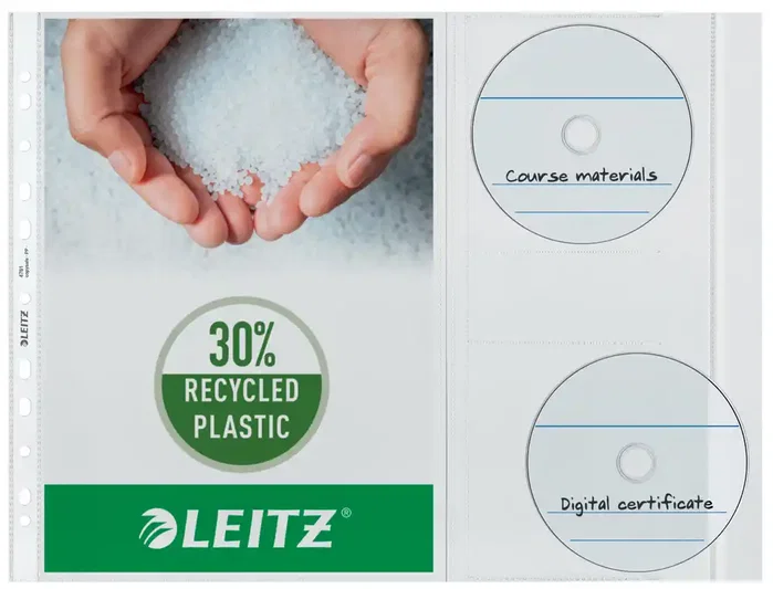 LEITZ Funda Multitaladro PP 120µ A4 para Proyectos, Paquete de 5 LEITZ Funda Multitaladro PP 120µ A4 para Proyectos, Paquete de 5